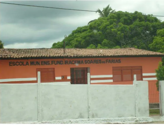 Figura 4: Foto da Escola Municipal de Ensino Fundamental Iracema Soares de Farias,  situada na Aldeia Ibykuara