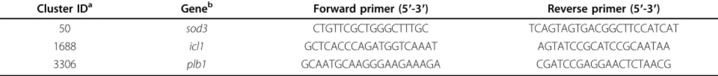 Table 2 Primers Paracoccidioides brasiliensis used for real time RT-PCR