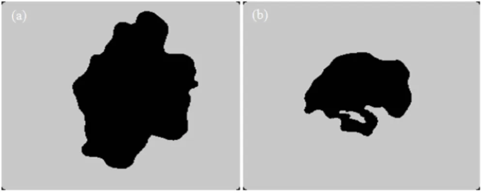 Figure  7  presents  the  segmentation  results  obtained  by  applying  the  fuzzy  c-means  method  to  two  images,  which  have  been  previously  smoothed  by  applying  the  median  filter  [46]