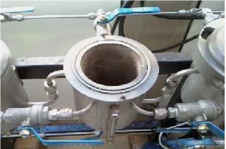 Figura  3.4-  Equipamento  de  extração  do  óleo  de  mamona:  Reservatório    de  solvente  puro  (1a),  reservatório  para  coleta  de  miscela  (1b),  autoclaves  (2),  sistema para alívio de ar ao encher ou esvaziar a autoclave com solvente (3),  sist