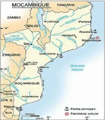 Figura 7. Mapa hidrográfico de Moçambique. Fonte IIP 