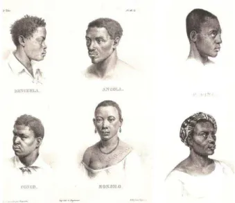 Figura 3  –  Negros e negras capturados de várias regiões da África 