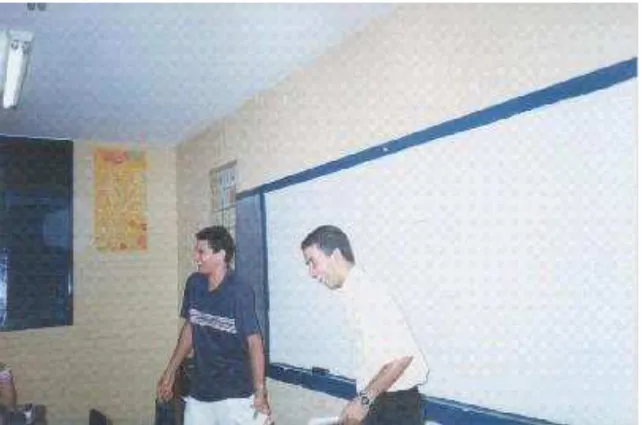 Figura 37: Peleja entre Cleydson Monteiro e o prof. Josivaldo Silva, turma do 1º ano D, noite,  2005