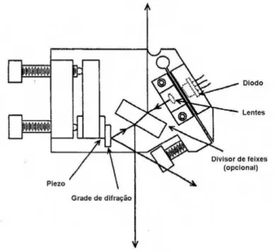 Figura 3.2: Laser com cavidade estendida, tipo Littrow [1].
