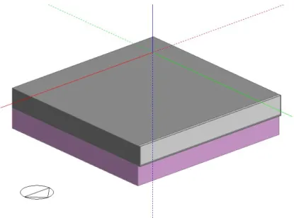 Figura 24 Modelo virtual com somente um pavimento tipo para avaliação do tipo de vidro da pele externa da fachada dupla 