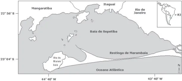 Figura 1. Localização da Restinga da Marambaia, RJ, Brasil.