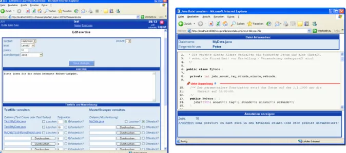 Figure 2.7: xLx interface - GUI for a tutor to con- con-figure new exercises
