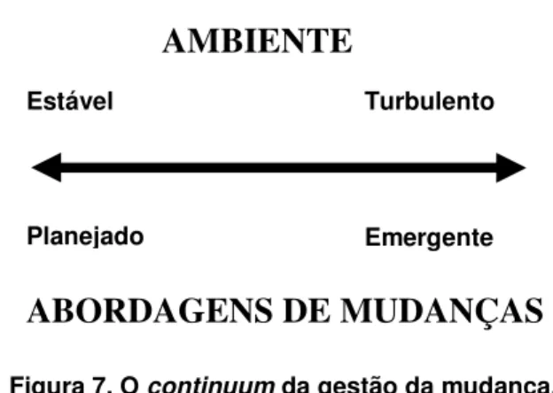 Figura 7. O continuum da gestão da mudança. 