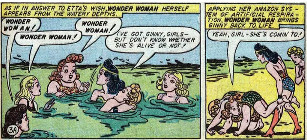 Figura 36. Uso do letreiramento Leroy em Wonder Woman, escrito por Charles Moulton, 1944