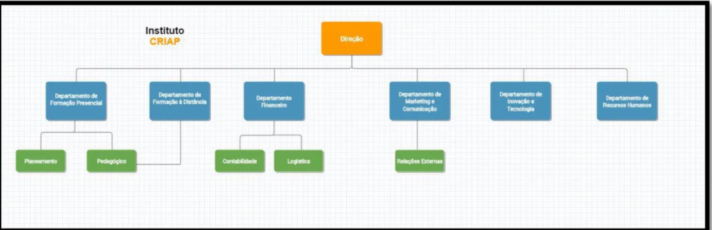 Figura 1: Organograma do Instituto CRIAP em dezembro de 2016 