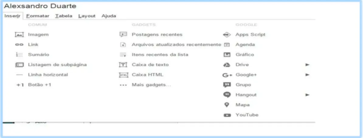 FIGURA 11 -  Interface do site.    