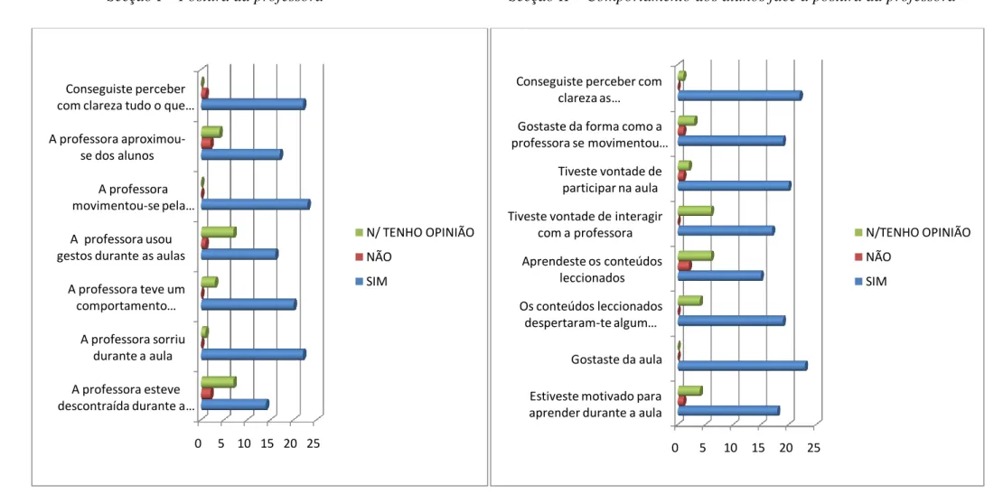 Gráfico 17    Média final: Sim – 19,14S/Opinião – 3,14  Não – 0,85   Gráfico 18    Média final: Sim – 19,12  S/Opinião – 3,25  Não – 0,62 