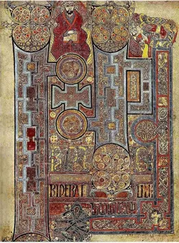 Figura 1 - The Book of Kells. Fonte: https://irelandincontext.wordpress.com/tag/book-of-kells/ 