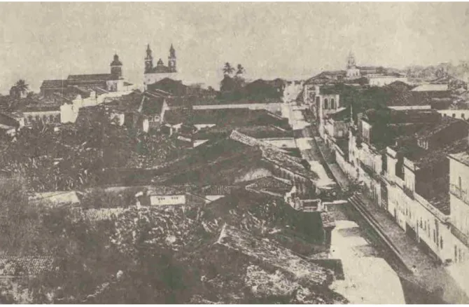 Figura 11- Panorama da Cidade da Parahyba em 1902, em destaque o casario da Rua Direita - atual Rua Duque  de Caxias
