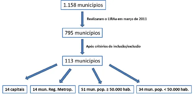 Figura 4 – Distribuição dos municípios utilizados no estudo. 
