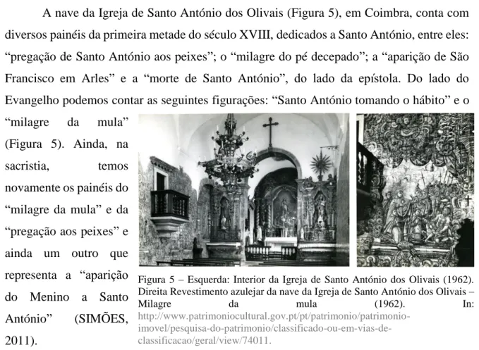 Figura  5  –  Esquerda:  Interior  da  Igreja  de  Santo  António  dos  Olivais  (1962)