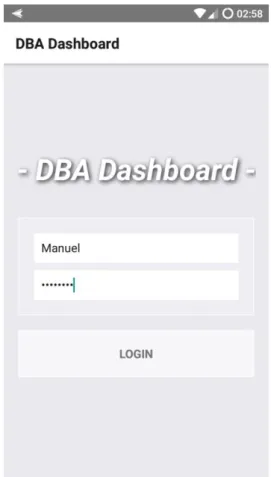 Figura 2 - “DBA Dashboard Login” 