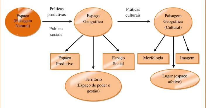 Figura 02- Esquema de articulação entre as categorias analíticas da Geoecologia 