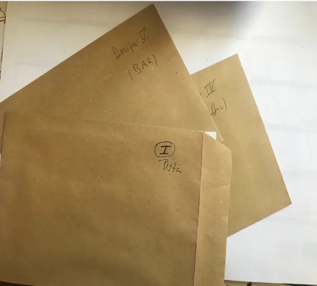 Fig. 24 envelopes a informação e as pistas 
