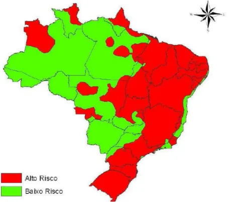Figura 8. Zoneamento de Riscos Climáticos para o Dendê no Brasil. 