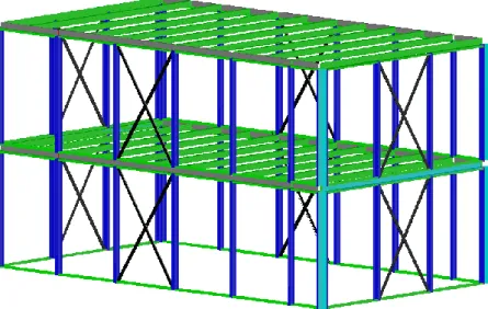 Figura 3.27 - Exemplo de um edifício construído com o presente sistema estrutural