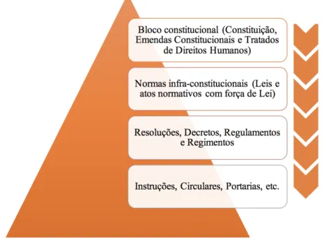 Figura 4 - Hierarquia dos instrumentos normativos no ordenamento jurídico  brasileiro 