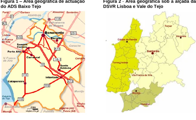 Figura 1 – Área geográfica de actuação   do ADS Baixo Tejo 