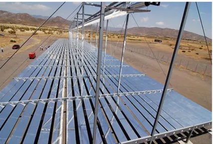 Figure 2.6 Linear Fresnel demo reflector erected on the Plataforma Solar de Almería (PSA)