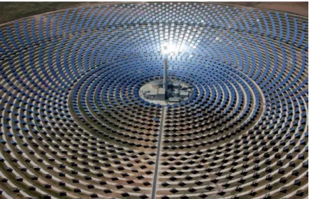 Figure 2.8 Gemasolar Solar Thermal plant using CTR technology with molten salts storage system