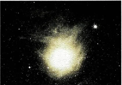 Fig.  1.20 -  Foto  de Antares A e B, Antares A é a estrela  que se  encontra no centro da imagem, Antares B  encontra-se  acima e  ligeiramente à direita de Antares A