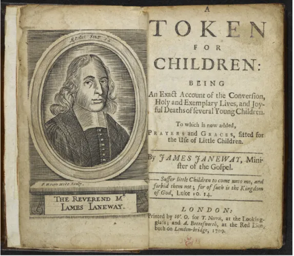 Figura 1 — Interior da obra A Token for Children (1709) de James Janeway. Extraído de British Library