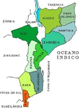 Figura 3- Mapa de Moçambique 