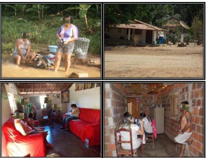 Figura 8  – Fotos da Localidade de Bananeiras; Etapa de assinatura do TCLE e aplicação dos  questionários, 2013 