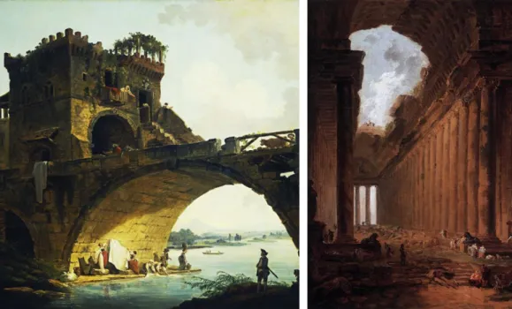 Figura 9 - The Old Bridge - Hubert Robert, 1775 Figura 10 - Ruin Capriccio - Hubert Robert, 1786