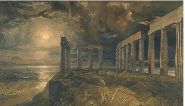 Figura 13 - The Temple of Poseidom at Sunium - Joseph Mallord William Turner (Cape Colonna),1834