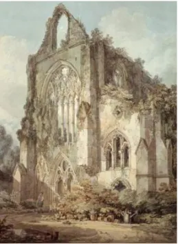 Figura 15 - Tintern Abbey, the crossing and chancel  looking towards the east window - Joseph Mallord William  Turner, 1794