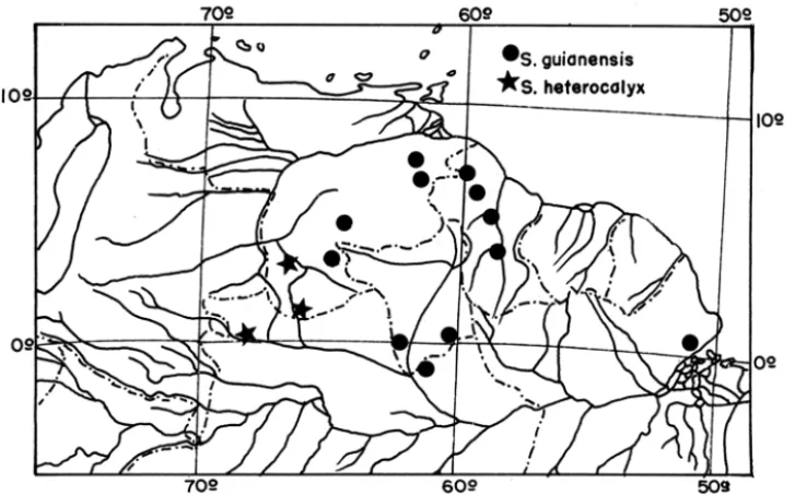 Figura 1  - Distribuição geográfica do gênero Sandwilhia . 