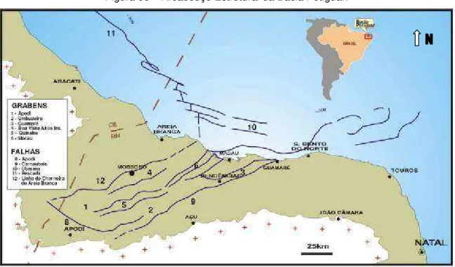 Figura 06 – Arcabouço Estrutural da Bacia Potiguar. 