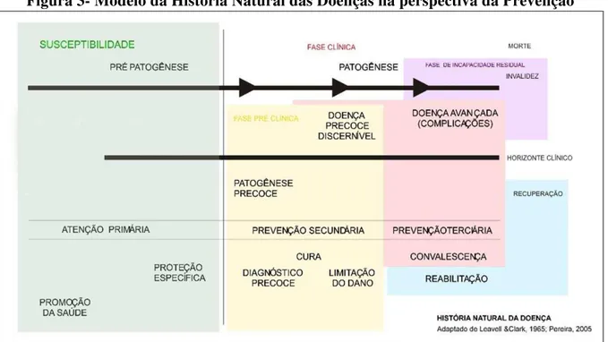 Figura 3- Modelo da História Natural das Doenças na perspectiva da Prevenção 