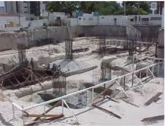 Figure 1: View of foundation work from the main site office
