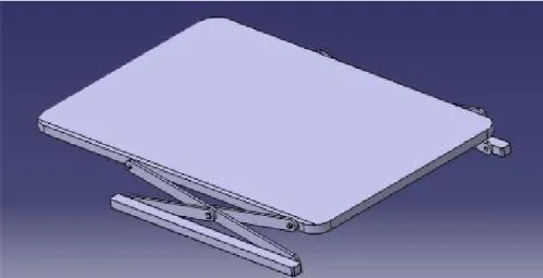 Figure 3.3 Scissors Linkage for the Concept no 1. 