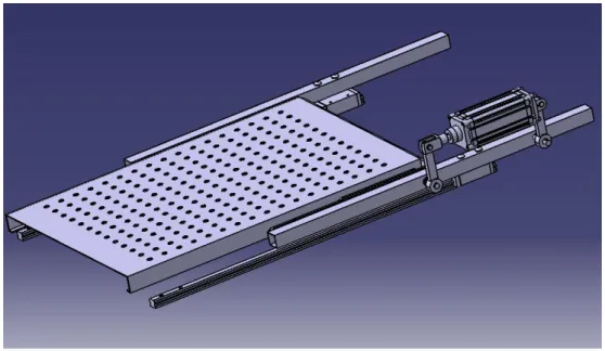 Figure 3.10 3D model of the assembly  - Translation motion 