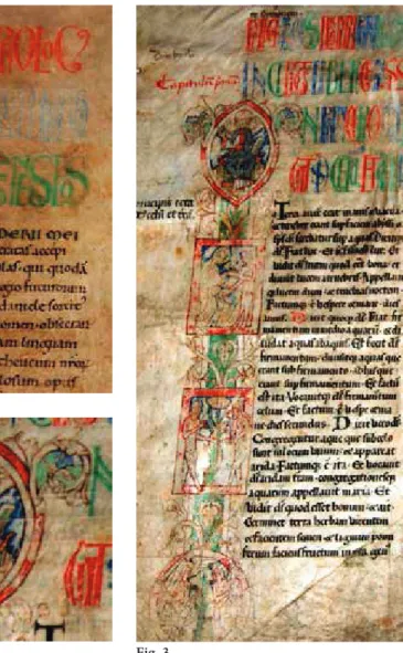 Fig. 1 – Lisbon, Bibl. da Ajuda, 52‑XIV‑13, f. 1: decorated initial at the start of Jerome’s Pentateuch preface.