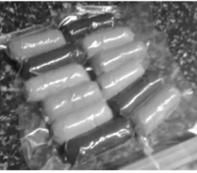 Figure 2. The product obtained, vegetable and fermented  soya based sausages.