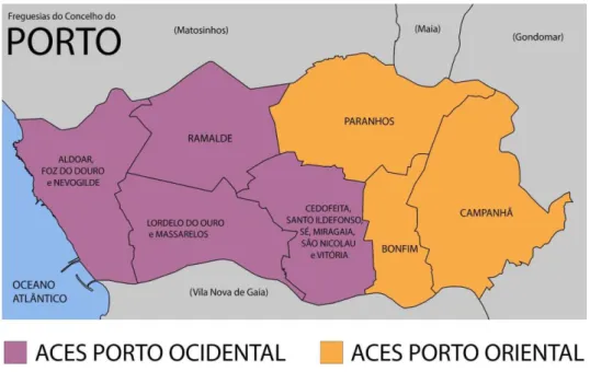 Figura 1 - Mapa do concelho do Porto 