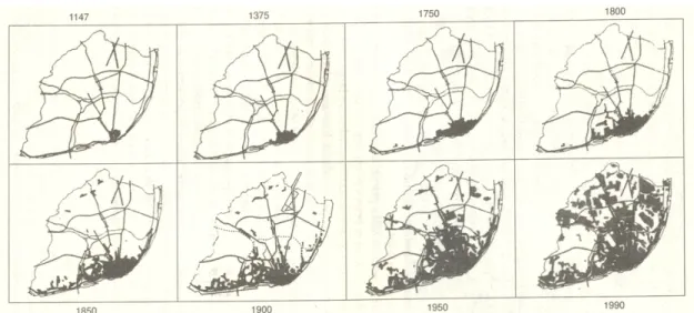 Figura 5 - Crescimento urbano da cidade de Lisboa 