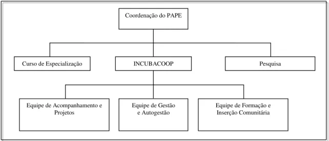 FIGURA 2: Organização interna da INCUBACOOP/UFRPE 