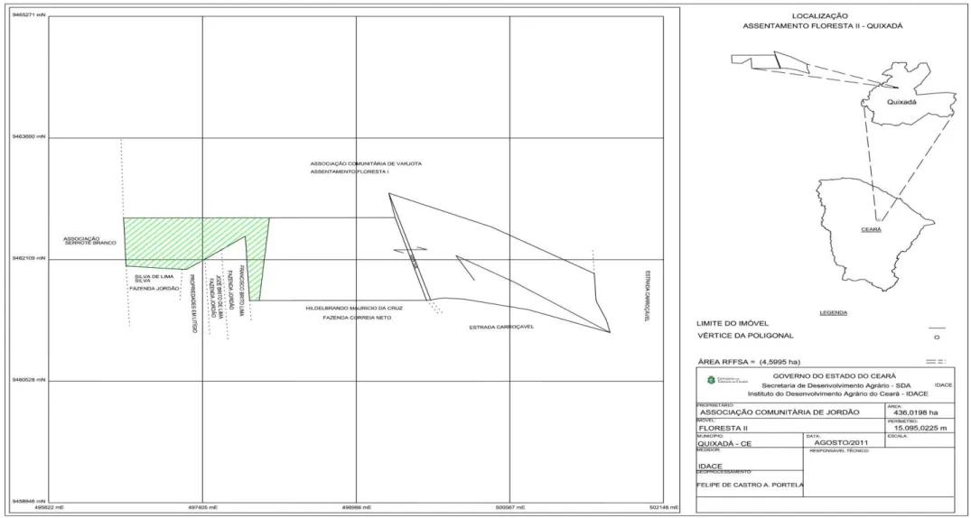 Figura 5 – Planta do Assentamento Floresta II/Quixadá-CE 