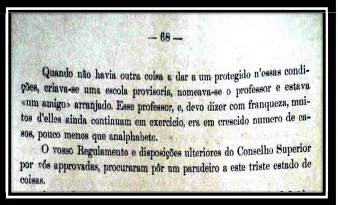 Figura 6 – Fragmento do Relatório da Instrução Pública do Pará (1890). Segunda parte: Do  Ensino Primário – VII Organização do ensino primário 