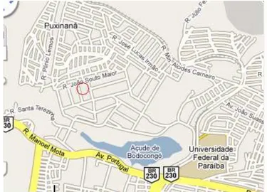 Figura 10: Localização do templo e seminário  Fonte: Google Maps 